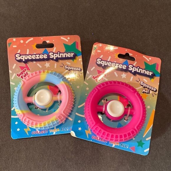 Squeezee Spinner Fidget Spinner Toy Bundle NEW (2 Different Colors) - Picture 1 of 4